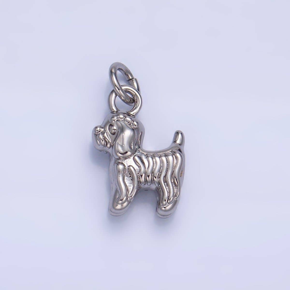 Aim Eternal - Wholesale Individual Charm/Pendant - 24K Gold Filled Bichon Frise Labradoodle Pet Dog Multidimensional 3D Charm in Gold & Silver | W2391