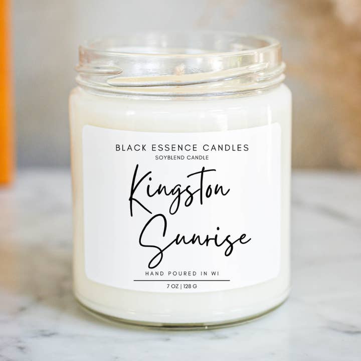 Bougie Remplie Kingston Sunrise - Ambiance Insulaire pour la vente par Black Essence Candles