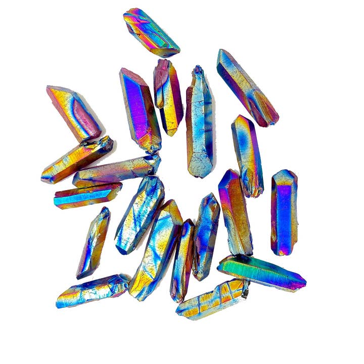 New Moon Beginnings - Wholesale Spiritual Stone/Crystal - Raw Flame Aura Quartz Crystal Point