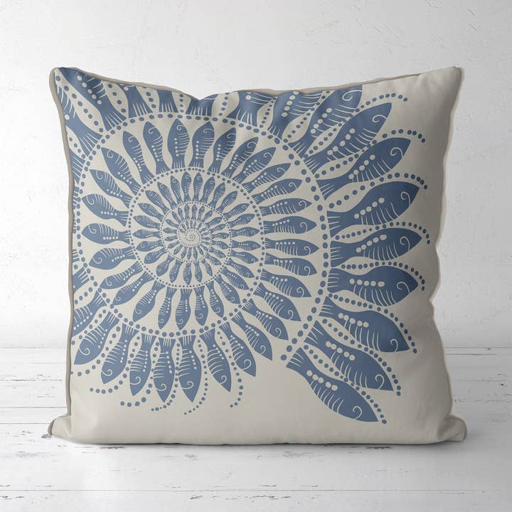 FabFunky Ltd – Großhandel Zierkissen – Fishy Shell Coastal Kissen, Terrassenkissen, verschiedene Farben6