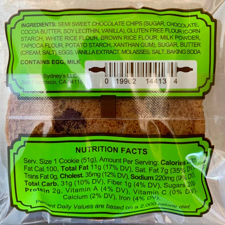 Sweet Sydney's - Wholesale Cookie - Extraordinary Gluten Free Cookie - Variety 15 Pack6