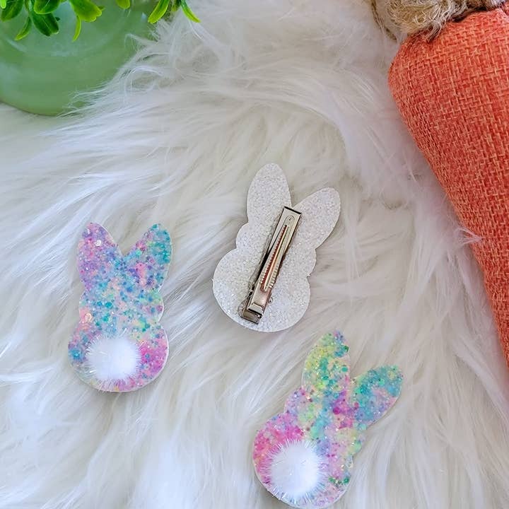 Dainty Delights Creations – Engroshandel Hårspænde - Børn – Bunny Clip-Pastel Candy Melt1