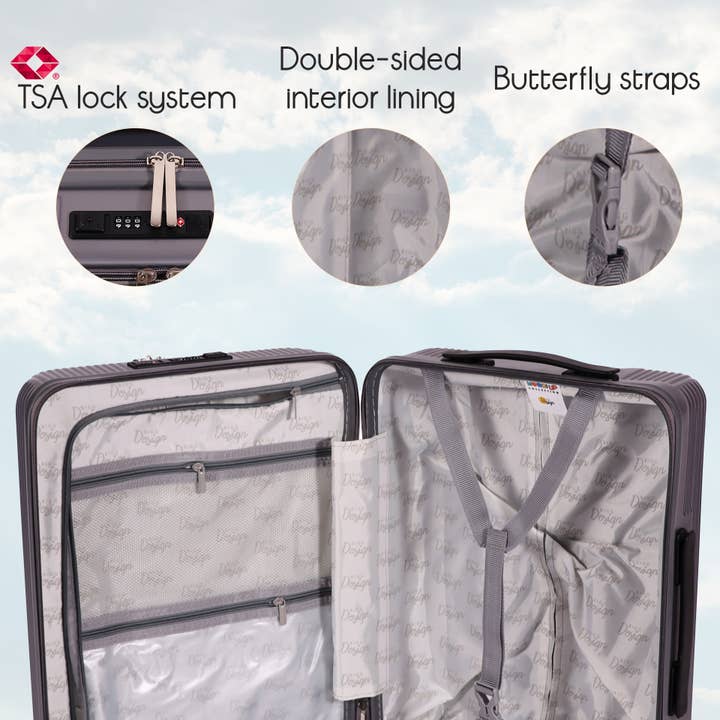 Biggbrands - Wholesale Luggage - Biggdesign Moods Up Luggage with Cup Holder and USB Port3