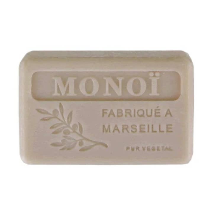 Marseille Soap 125 g – Monoi Scent (Savon de Marseille) for wholesale by FAIRSAVONT eG.