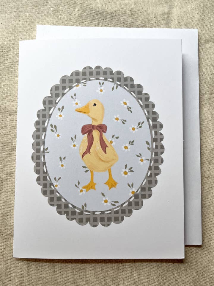 Little Duckling Greeting Card for wholesale by Megan Lindsey Illustration