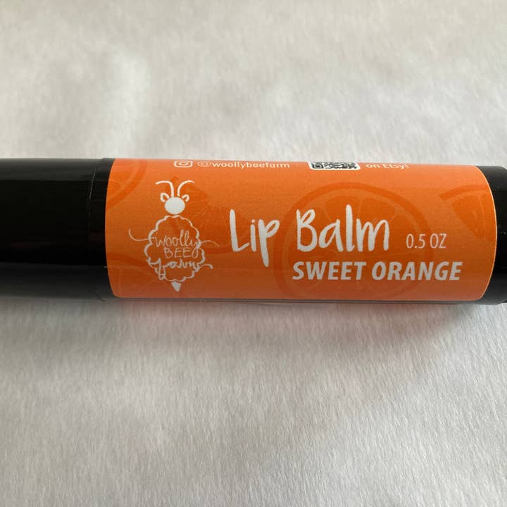 Sweet Orange - Natural Lip Balm - 0.5 oz for wholesale by Woolly Bee Farm