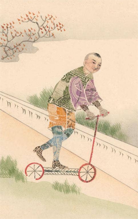 Found Image Press - Wholesale Stationery/Notecard Set - Greeting Card LT-347 Chinese Man on Scooter0
