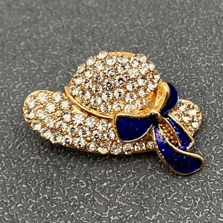 Rhinestone Hat Brooch for wholesale by Mio Queena