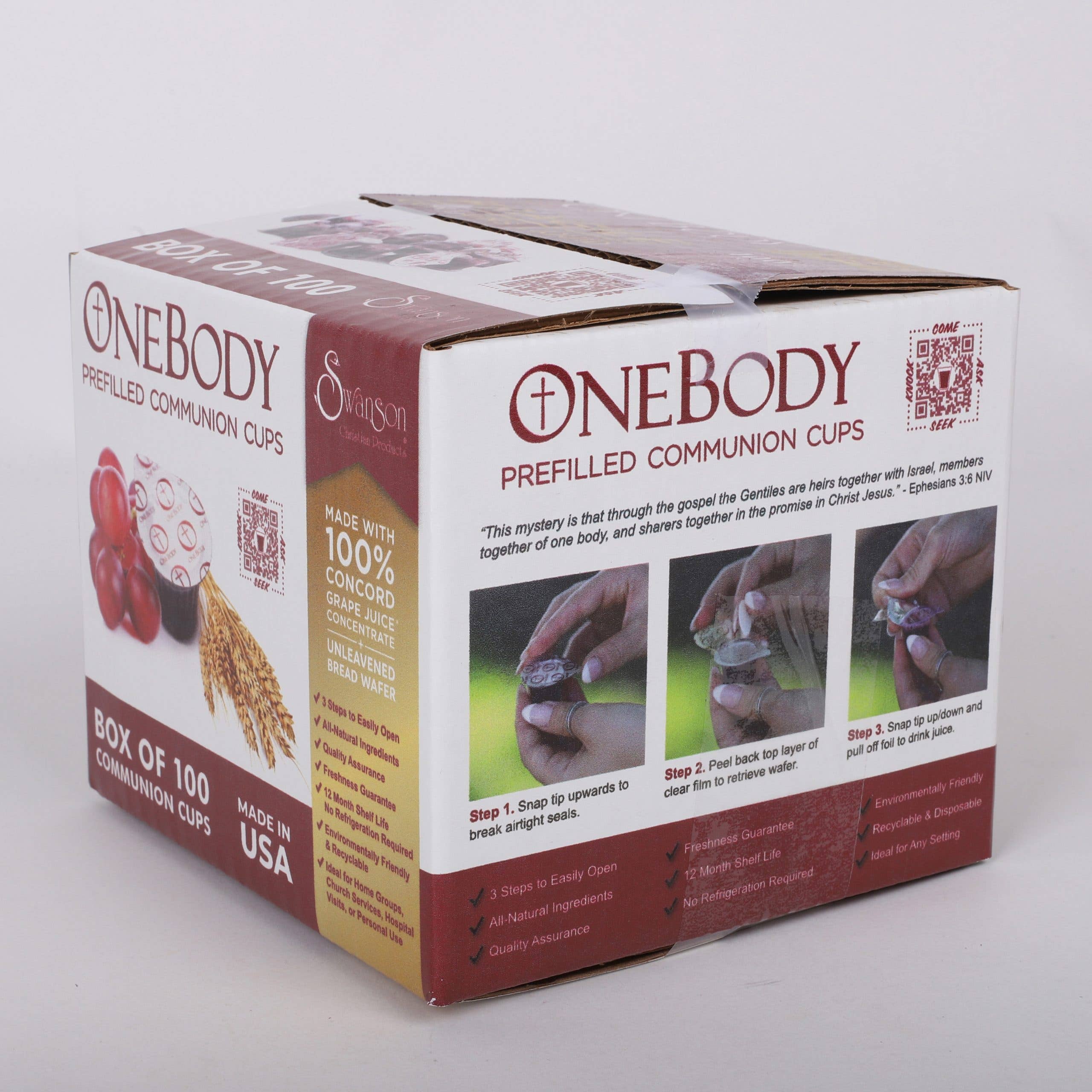 Swanson Christian Products - Wholesale Disposable Cup - Communion Cups OneBody PreFilled 100Pk2