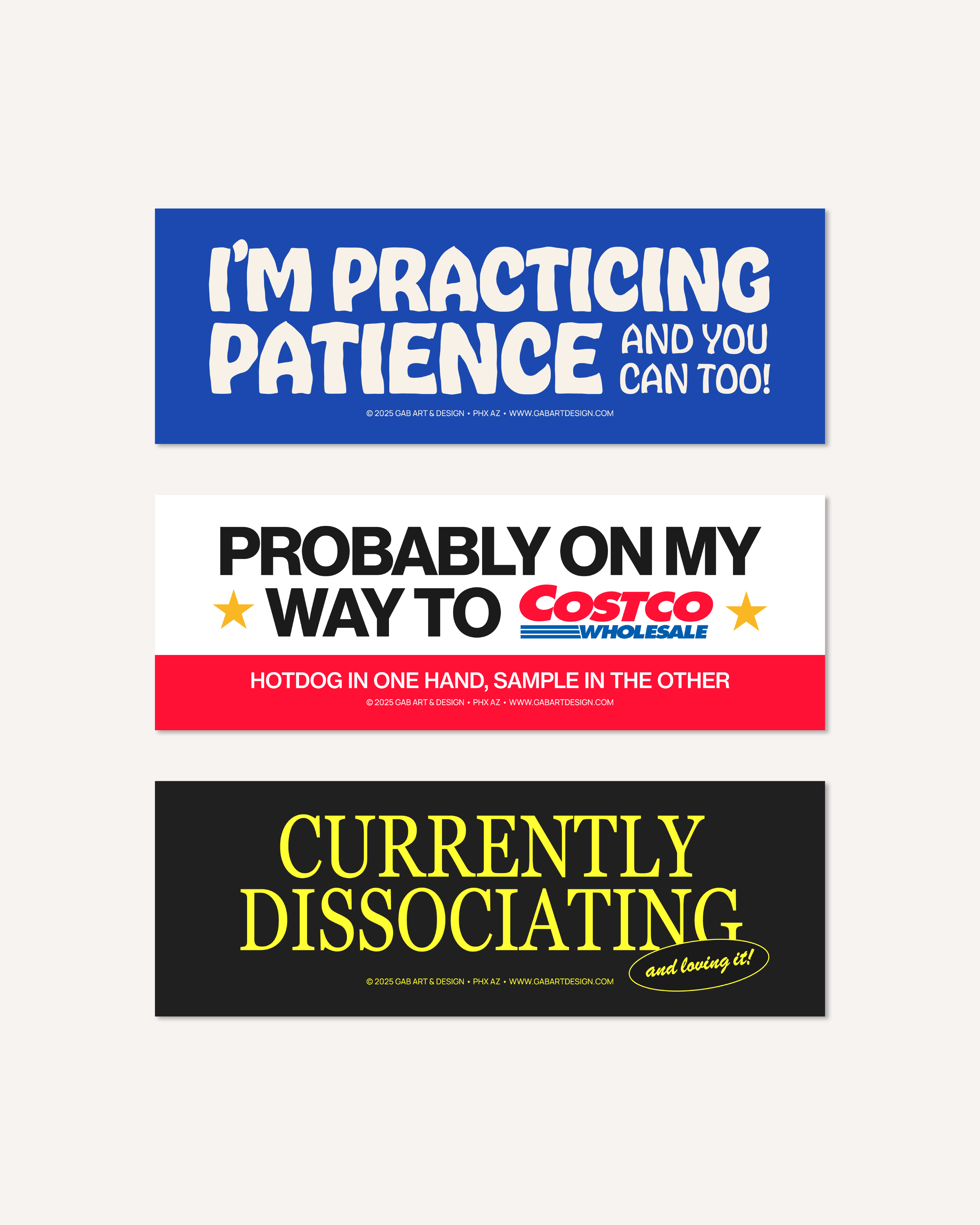 Gab Art & Design - Wholesale Sticker - probably on my way to costco bumper sticker / magnet2