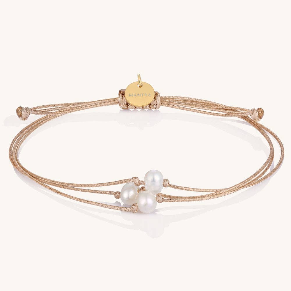 MantraBand - Vendita all'ingrosso Braccialetto con ciondolo/pendente - Filo di Grit Grace Gratitude - bracciale con perle0