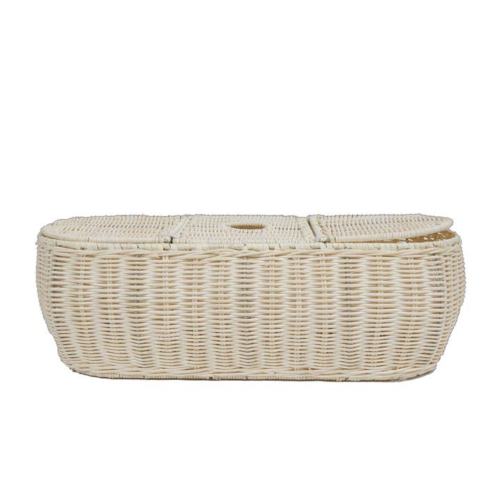 Maison Maison Design - Wholesale Basket - 3 Part Tissue Basket in Rattan