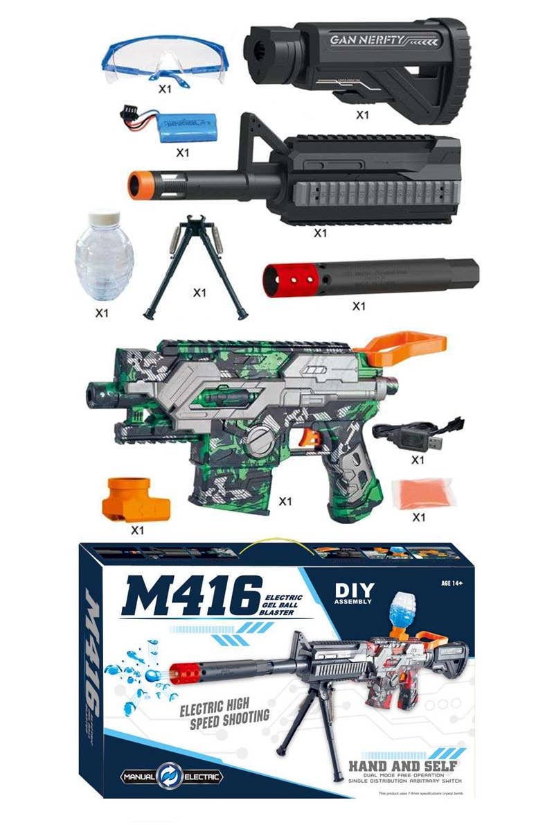 ASSORTED M416 Electric Gel Ball Blaster Shooter Sniper Gun for wholesale on Faire1
