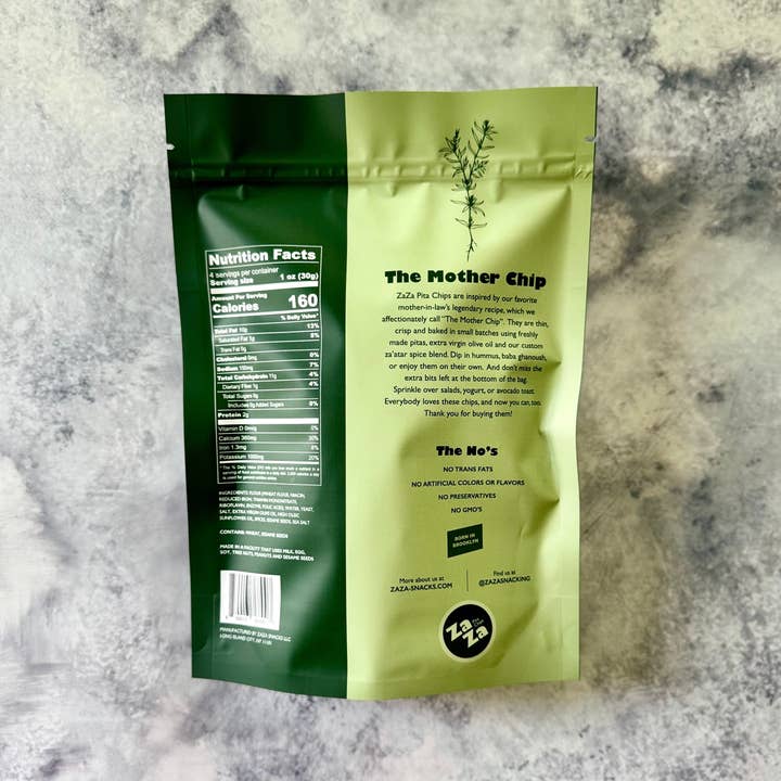 ZaZa Snacks - Wholesale Chips - ZaZa Za'atar Pita Chips1
