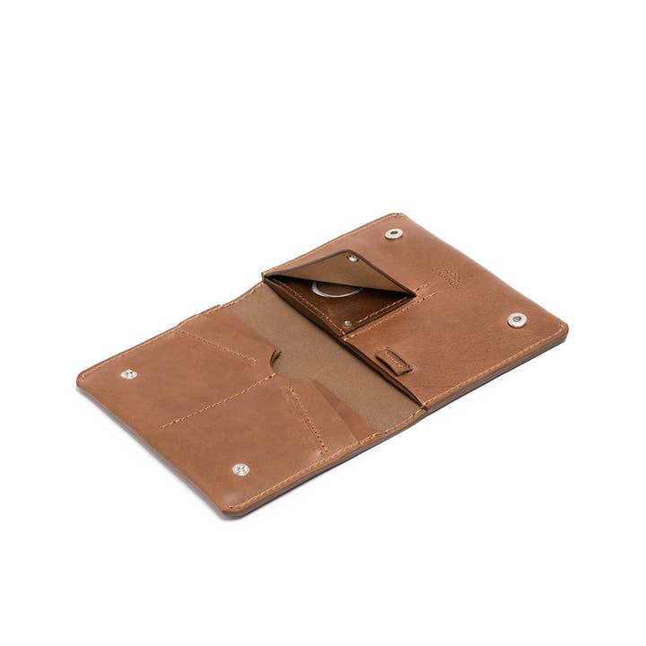 Leather AirTag Travel Wallet for wholesale by Geometric Goods