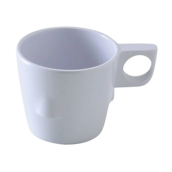 Staplingsbar bulbformad kopp 3", Nessico melamin vit 8oz för wholesale av EcoQuality