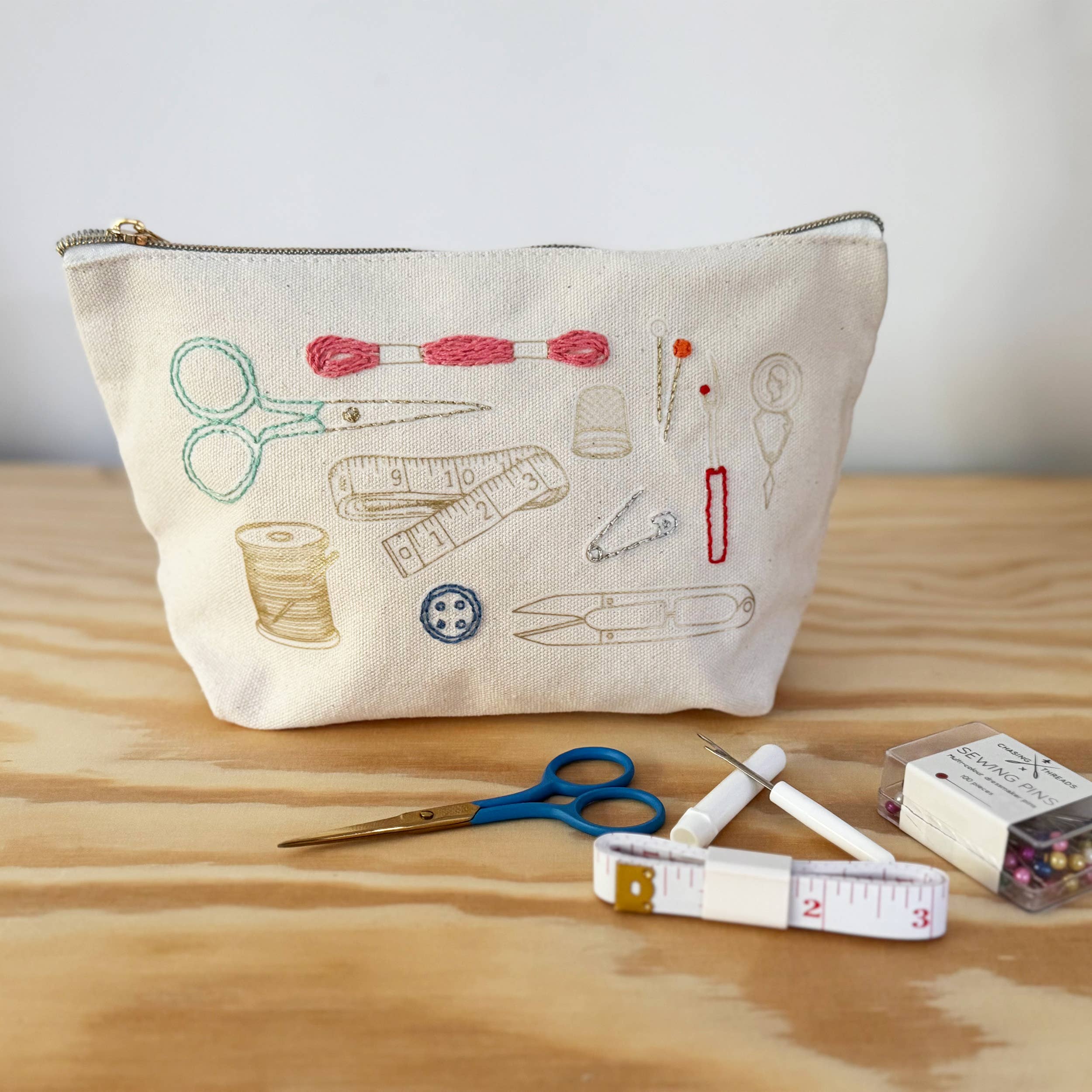 Chasing Threads – wholesale Embroidery/cross-stitch supplies – Stitch Your Craft Tools Zip Pouch - Embroidery Kit wash bag8