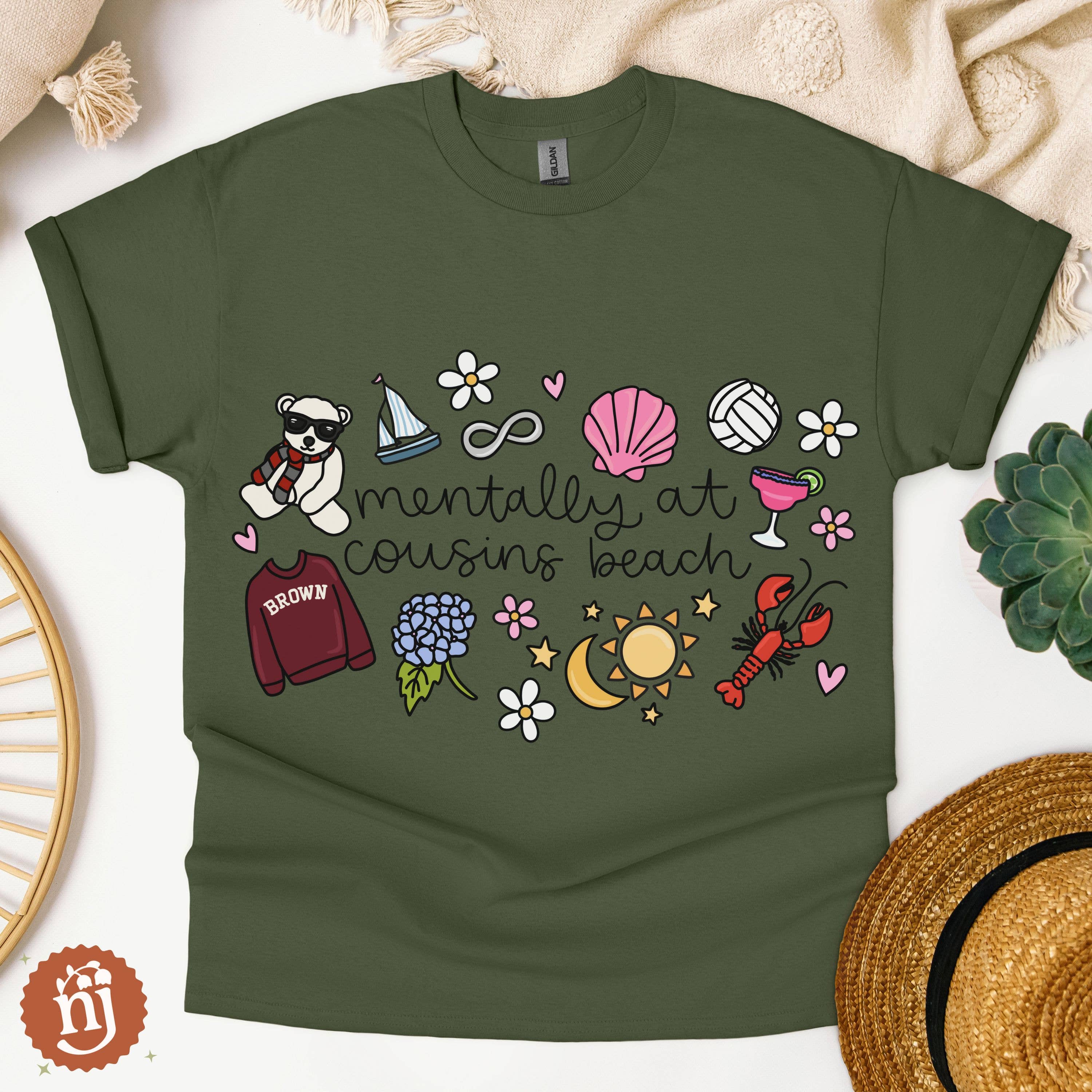 Nearly June Design Co - Wholesale T-Shirt (Graphic) - Unisex - TSITP Mentally at Cousins Beach T-Shirt5