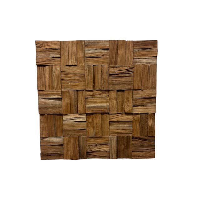 Asia West - Wholesale Gallery Wall Set - Geometric Wood Wall Art Panel- (16" x 16")12
