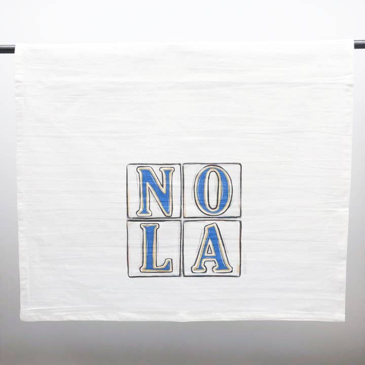 NOLA Tiles Tea Towel - French Quarter Street for wholesale by Home Malone