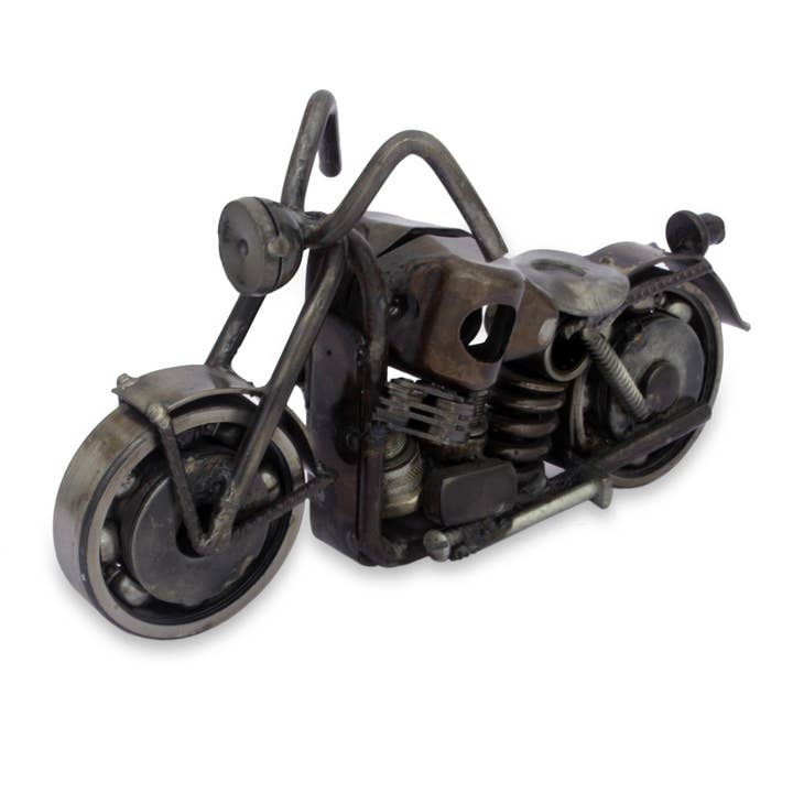 NOVICA - Vente Sculpture - Statuette de moto standard rustique faite à la main par Novica2