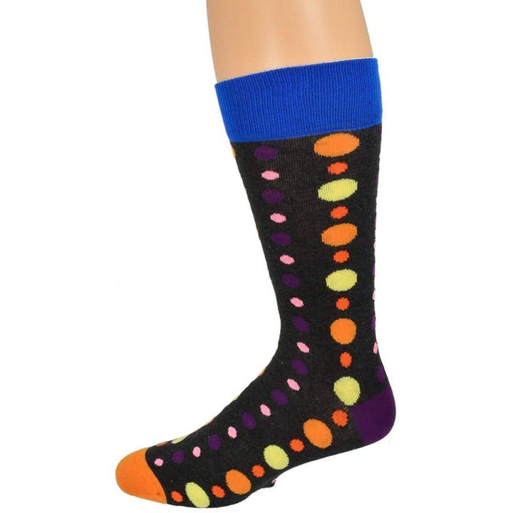Wear Sierra - Wholesale Socks - Men's - Men's Colorful Crew Socks in Combed Cotton (3 Pair Pack)