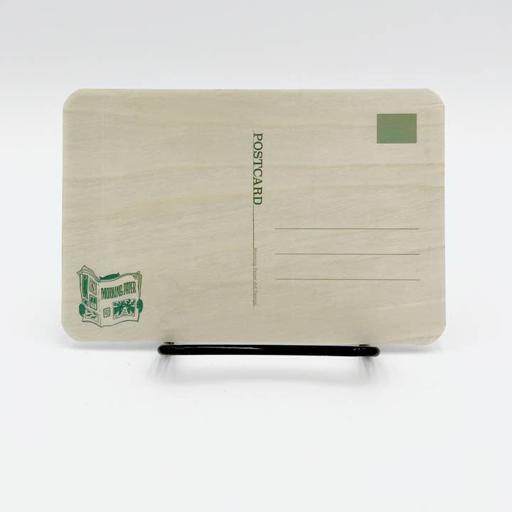 Morning Paper dot Design - Wholesale Postcard - Cave and tree on aspen or red cedar wood postcard7