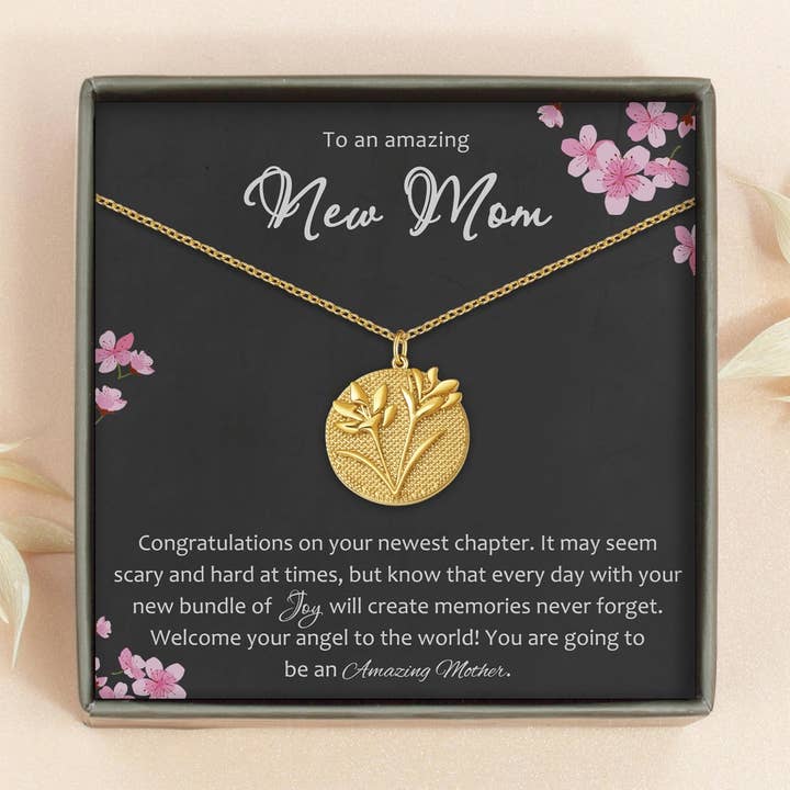 Ny Mor Fødselsblomst Halskæde - Mors Dags Smykkegave for engroshandel hos Anavia