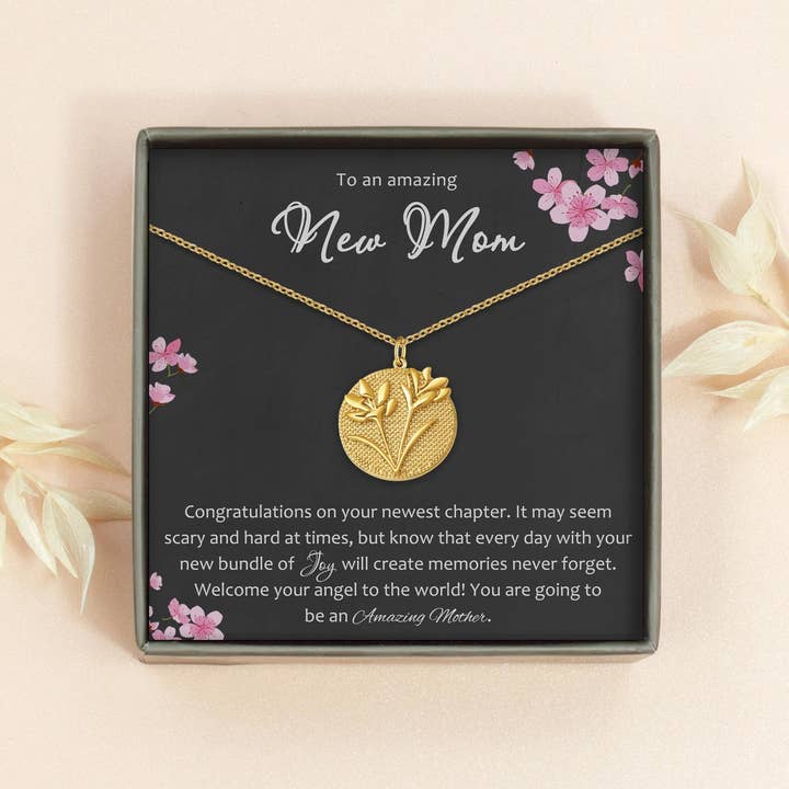 Nybliven Mammas Födelseblomma Halsband - Smyckesgåva för Mors dag för wholesale av Anavia