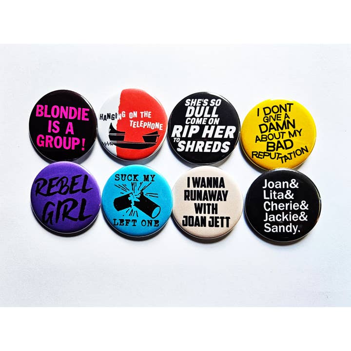 Classic Punk Rock Buttons Magnets & Bottle Openers. Set 02 for wholesale by Flip The Record