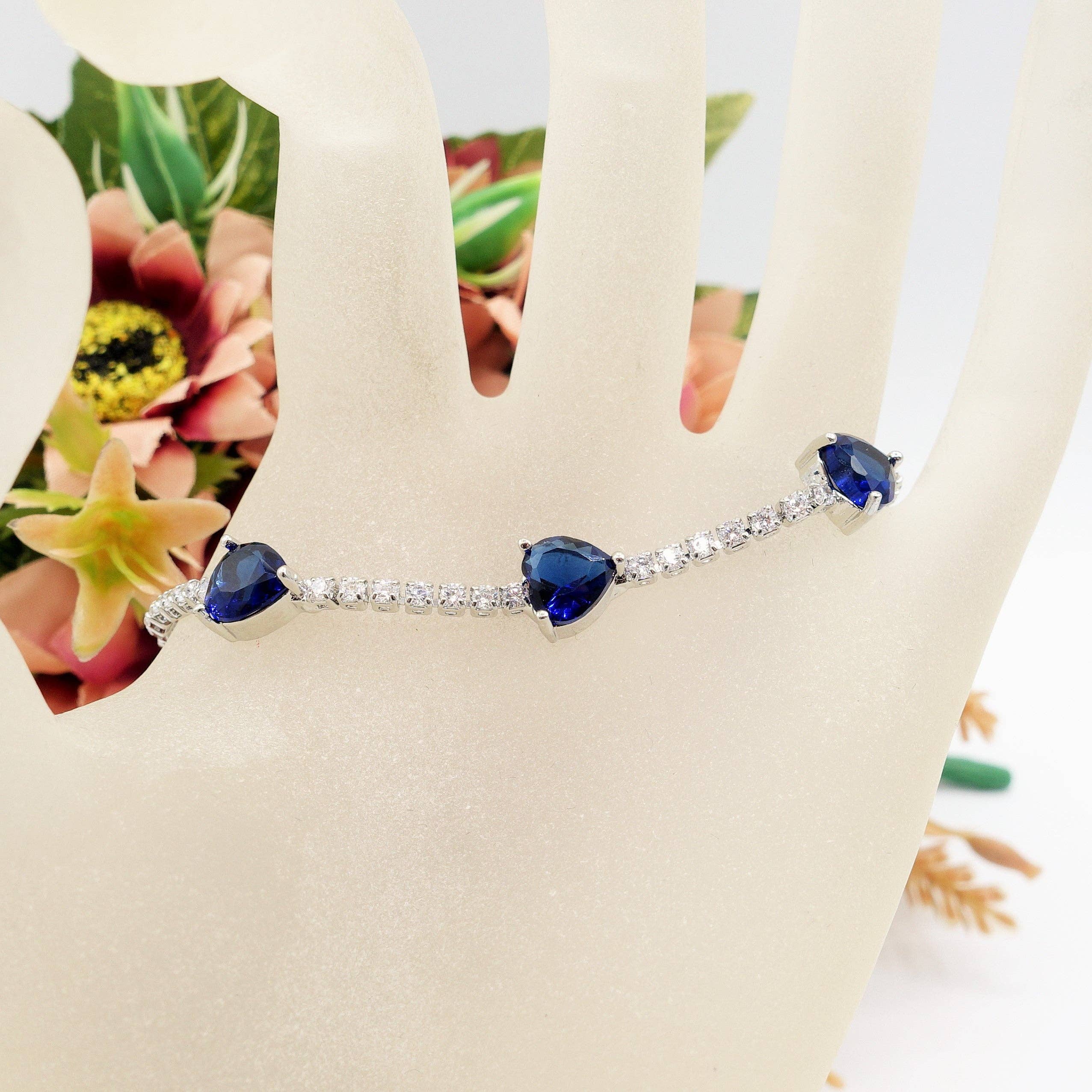 Daemon srls - Wholesale Tennis Bracelet - CORINNE - bracciale tennis cuori alternati con cubic zirconia8