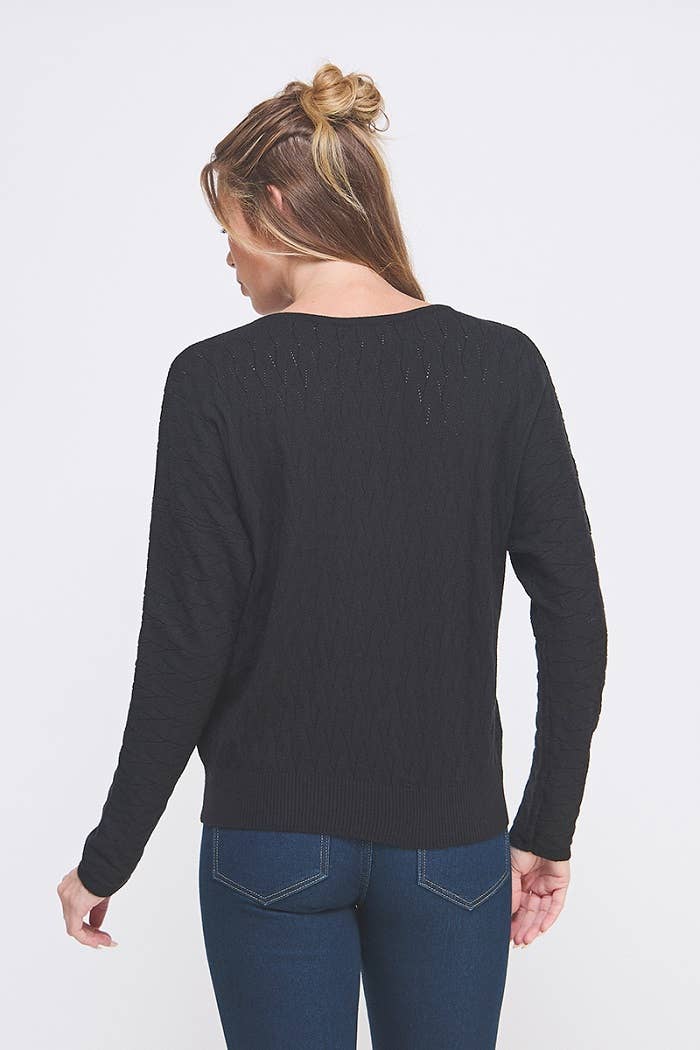 Allie Rose – Top de malha - Mulher por atacado – Manga Comprida de Medida Fina Dolman6