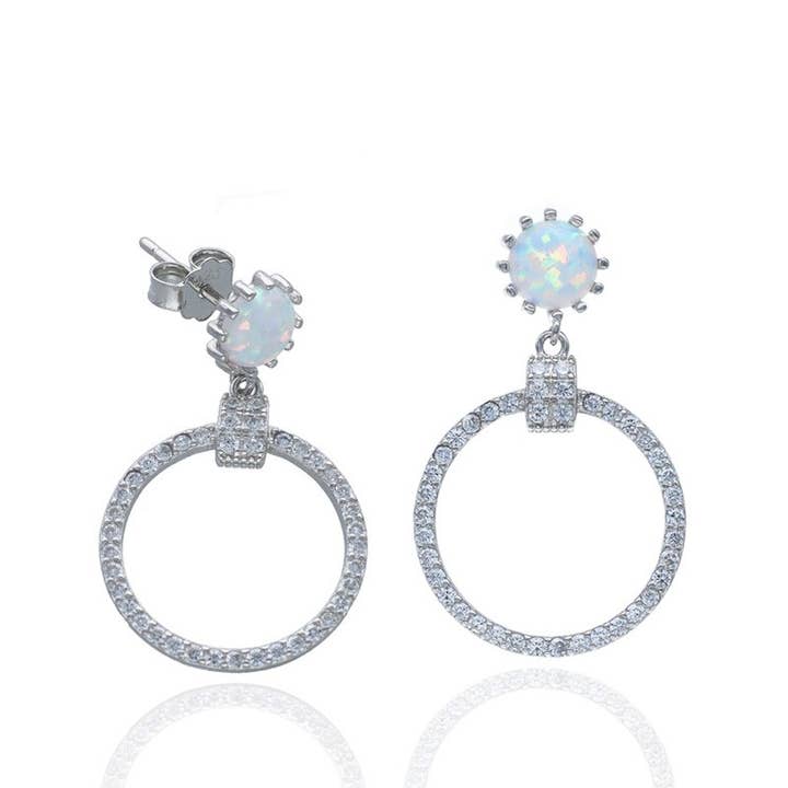 Sterlingsilber-Ohrringe Cosmic Circle für den Großhandel von Las Joyas de Amanda