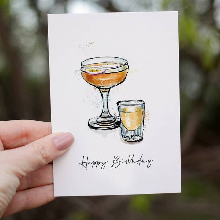 Pornstar Martini birthday card for wholesale by Memorology