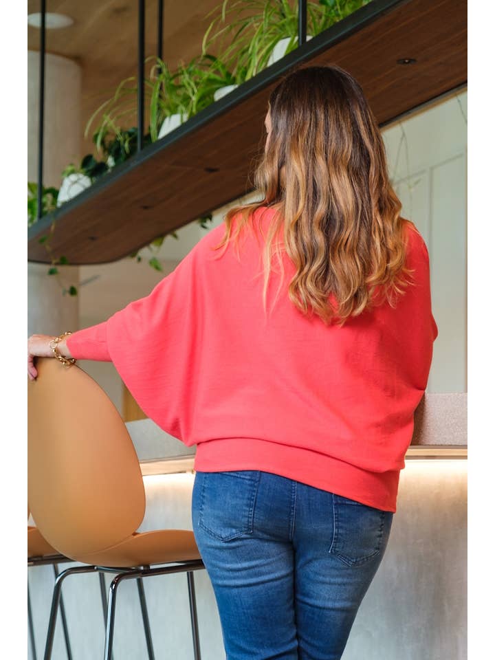 TINA Stephens Italy/Tees By Tina – Großhandel Strickpullover – Damen – Mylah Seriously Weicher Fledermaus-Pullover (BLS413)58