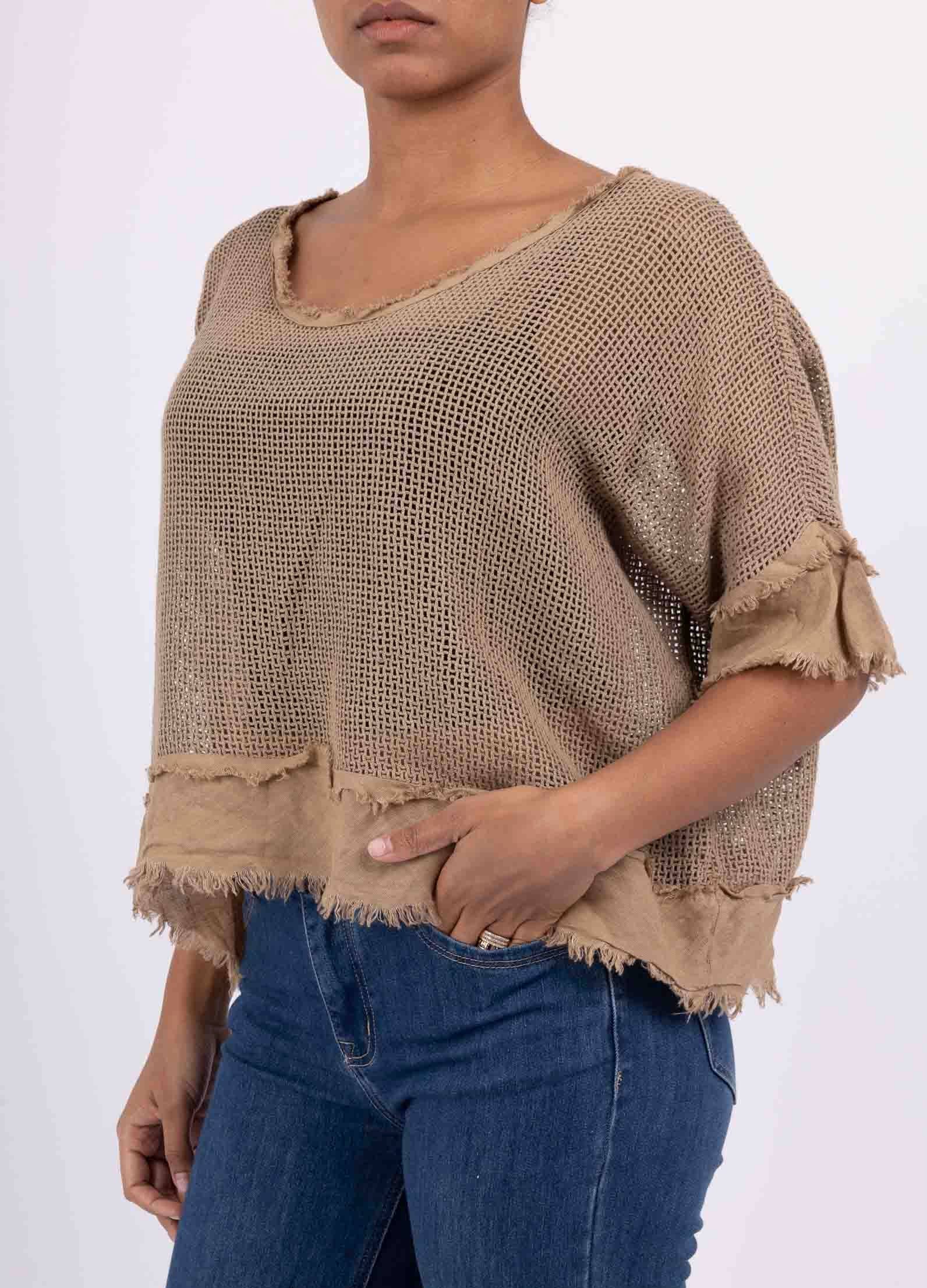 LINEN & COTTON HOUSE – Großhandel Bluse – Damen – TOP AUS BAUMWOLLSTRICK 23911 100 % BAUMWOLLE14