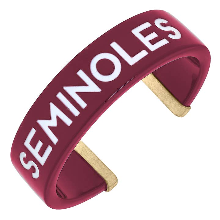 Florida State Seminoles harpiksmanchetarmbånd i granat for engroshandel hos Canvas Style
