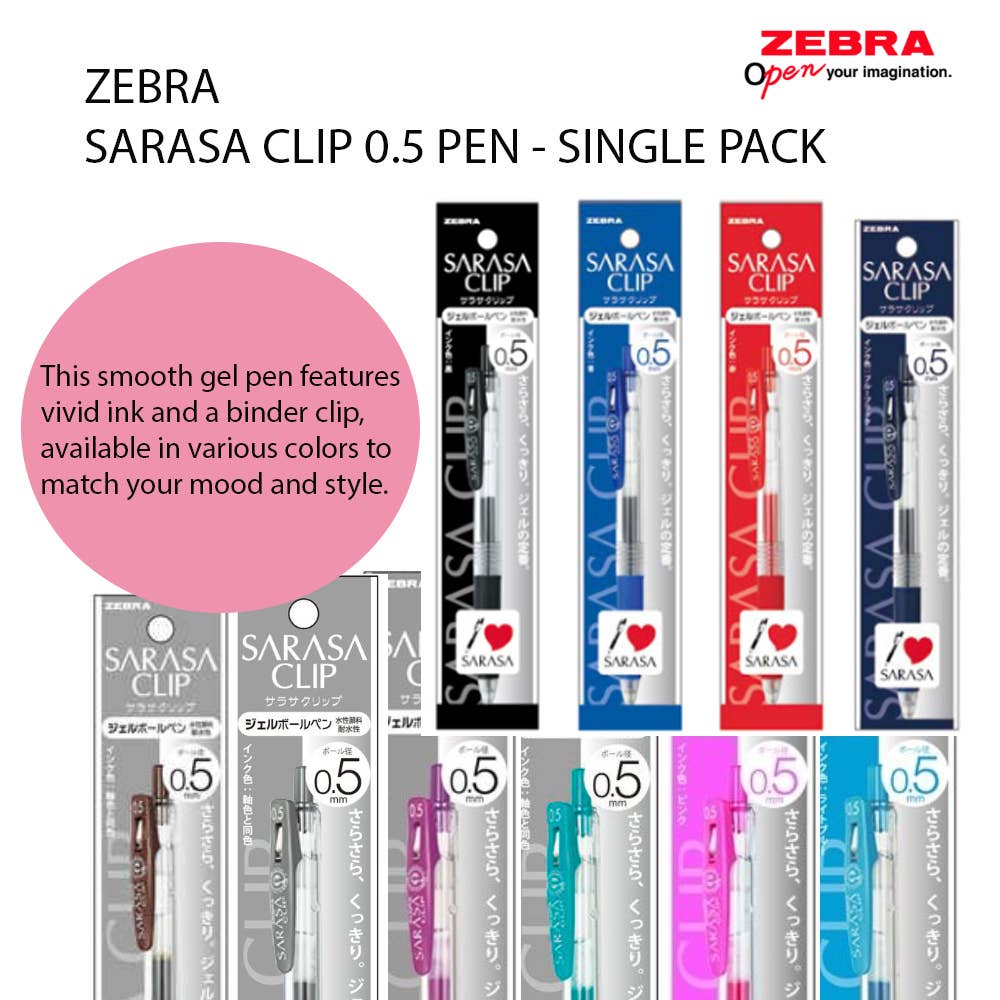Hakubundo - Wholesale Pen - 【JAPANESE STATIONERY】ZEBRA SARASA CLIP GEL PEN PEG0