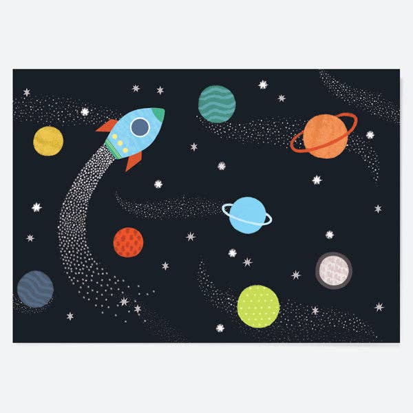 Kids Party Placemat - Outer Space - Pack of 10 for wholesale by Dotty About Paper