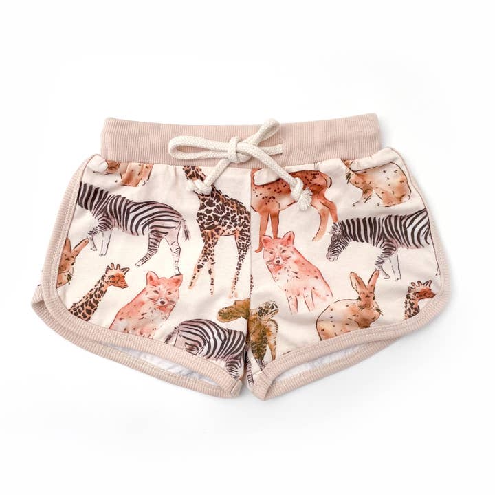 Comfy Shorts - WILD LIFE for wholesale by With Love for Kids