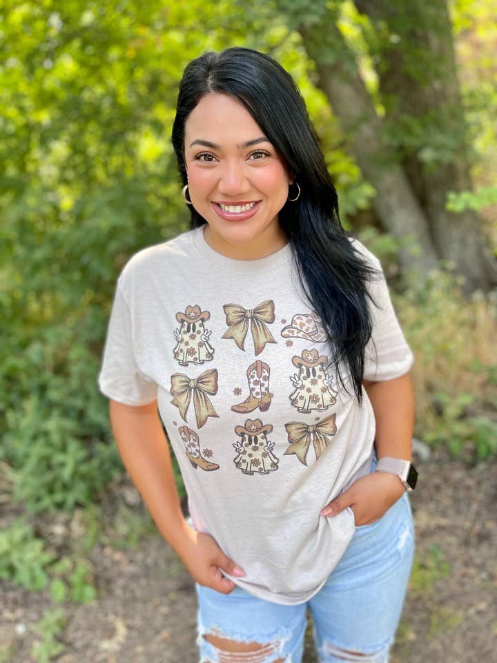Western Ghosts and Bows (Gildan T-Shirt) for wholesale by 1/2 Penny Wholesale