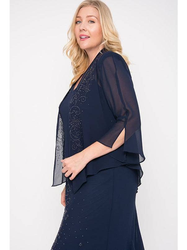 Kos Couture - Wholesale Dress – Women's - Plus Size Long Mother Of The Bride Dress19