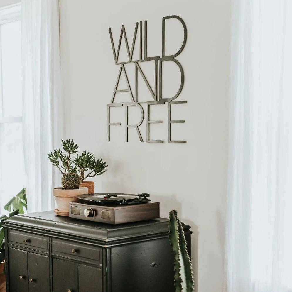 Keystone Steel Co. - Wholesale Sign - Wild and Free Wall Sign2