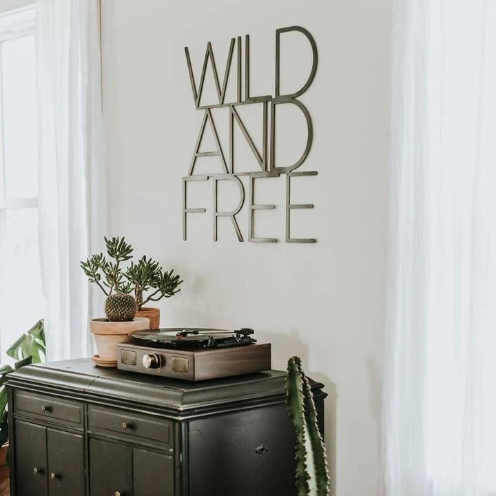 Keystone Steel Co. - Wholesale Sign - Wild and Free Wall Sign2