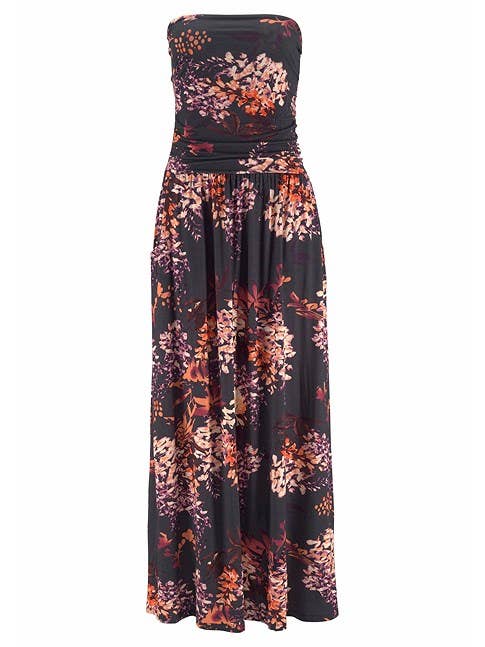 Multi Print LASCANA Women's Bandeau Maxi Dress for wholesale on Faire2