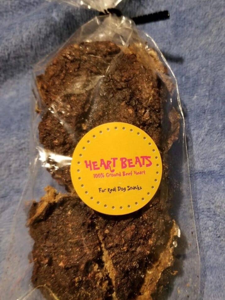 Heart Beats - 4 Ct Ground Beef Heart Cookies for wholesale by Fur Real Dog Snacks