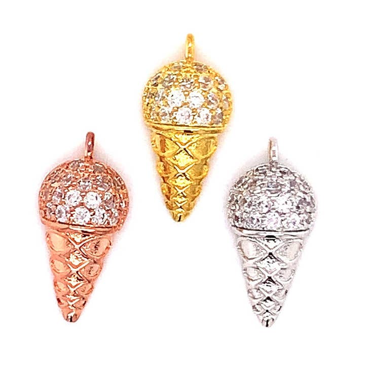 18K Gold Sprinkle Ice Cream Cone Charm, Kids Charms, Silver Fun Food Charms, Sweets Charms, Food Charm, Bulk Charms For Jewelry Making and other Purchase Wholesale sprinkles for ice cream. Free Returns & Net 60 Terms on Faire trending on Faire.