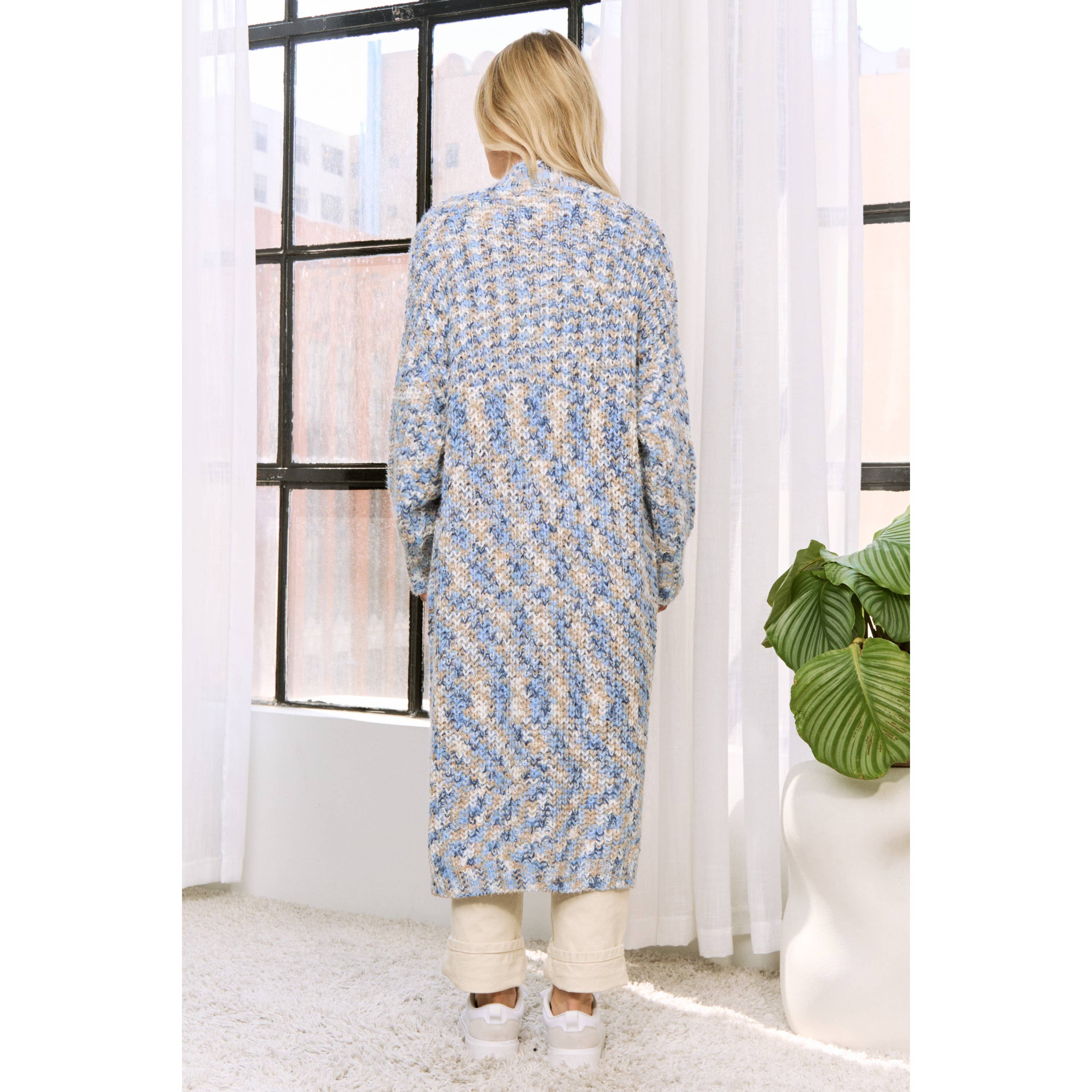 Sweet Generis - Wholesale Cardigan - Women's - SPACE DYED YARN LONG CARDIGAN DUSTER10