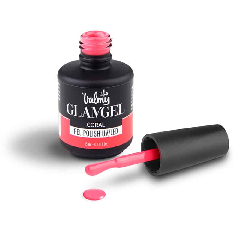 Valmy - Wholesale Nail Polish - Valmy Glamgel Coral Semi-Permanent Nail Polish0