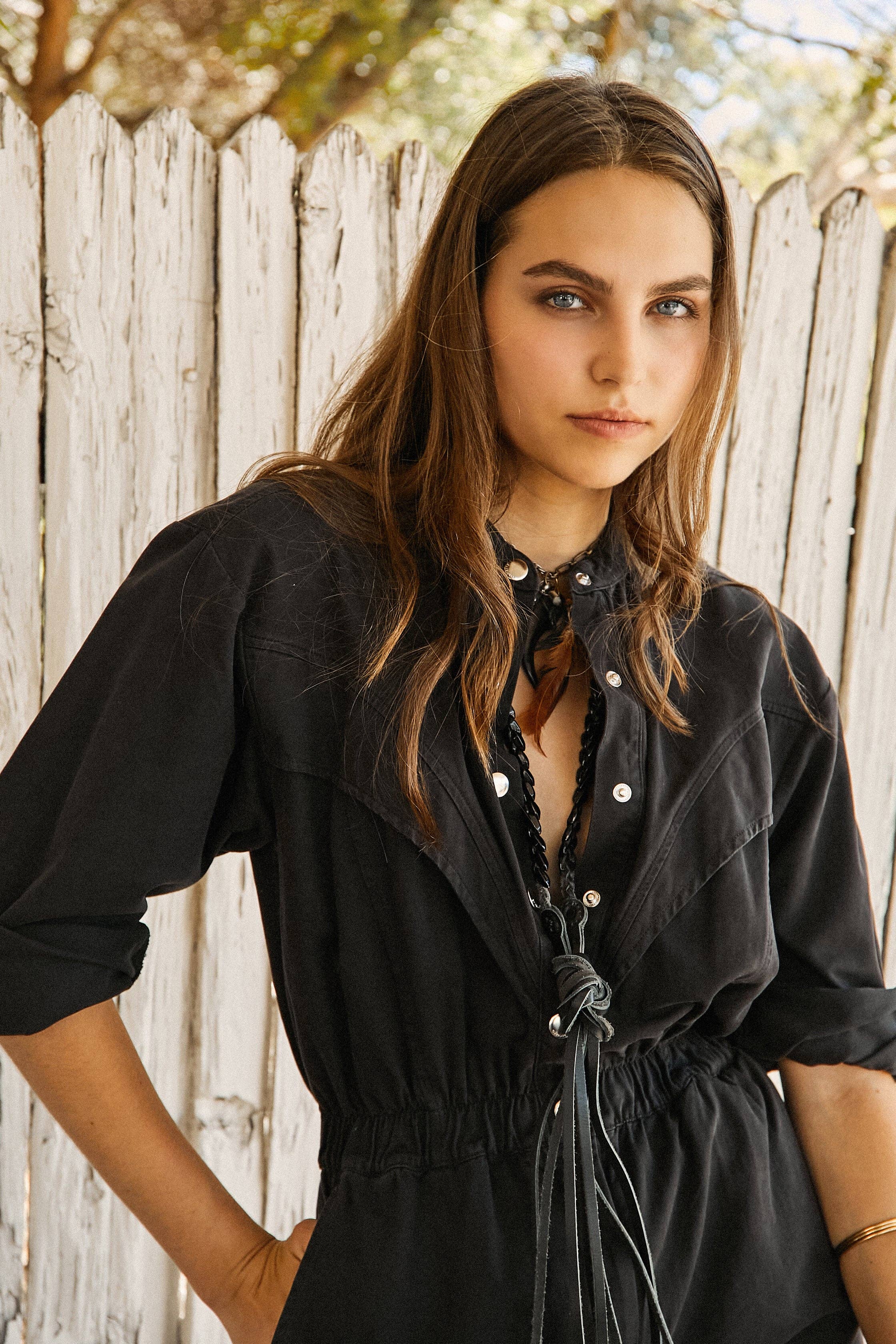 Sort Montana Sort Bomuld Jumpsuit for engroshandel på Faire0